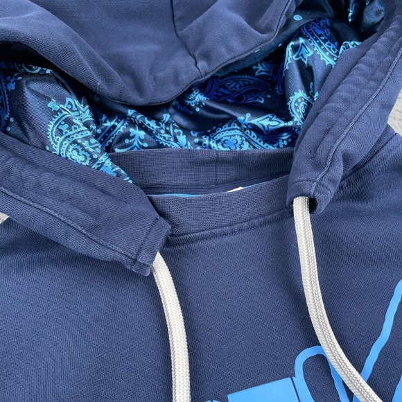 Nike Hoodie Mens Small Navy Blue Dri-Fit Pullover Logo Graphic Basketball Y2K - Picture 5 of 13